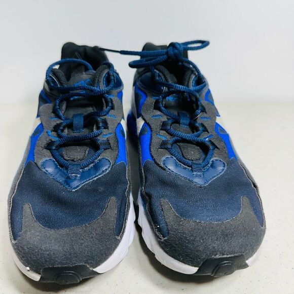 Nike Air Max 270 React Navy Blue Silver BQ0103-401 Size Youth 6Y - Women 7.5 - Picture 3 of 7